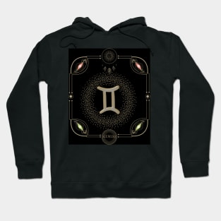 Golden zodiac germini sign Hoodie